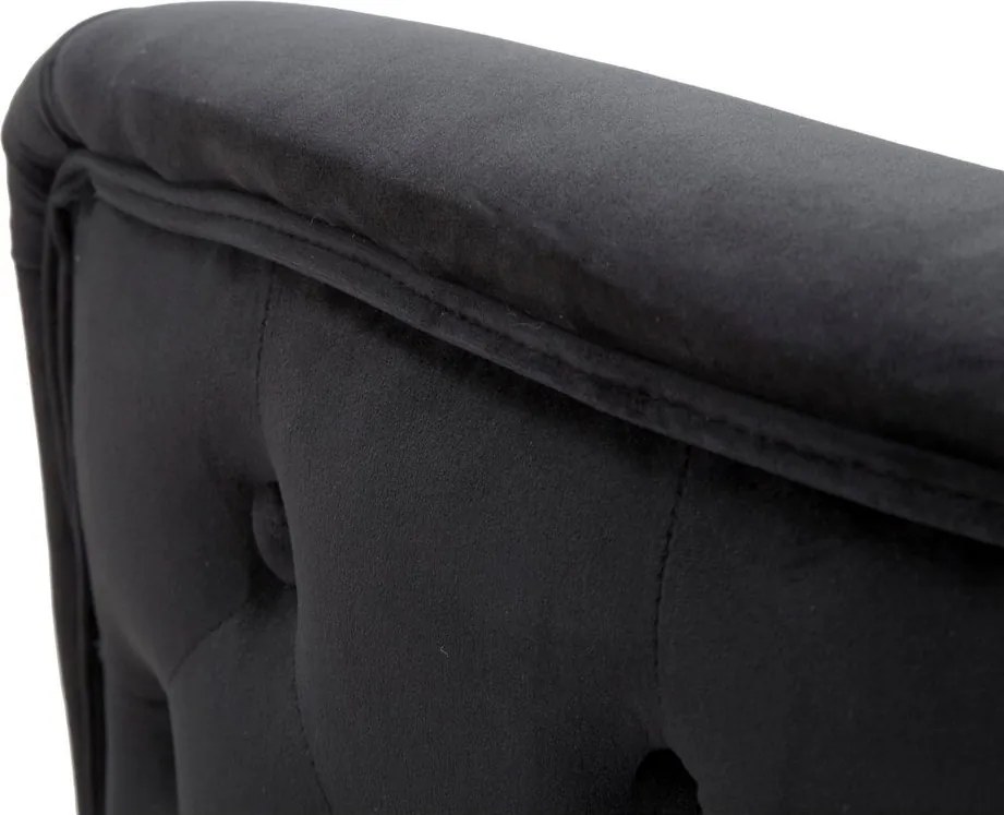 Fotoliu negru cu tapițerie din catifea Bucarest – Mauro Ferretti
