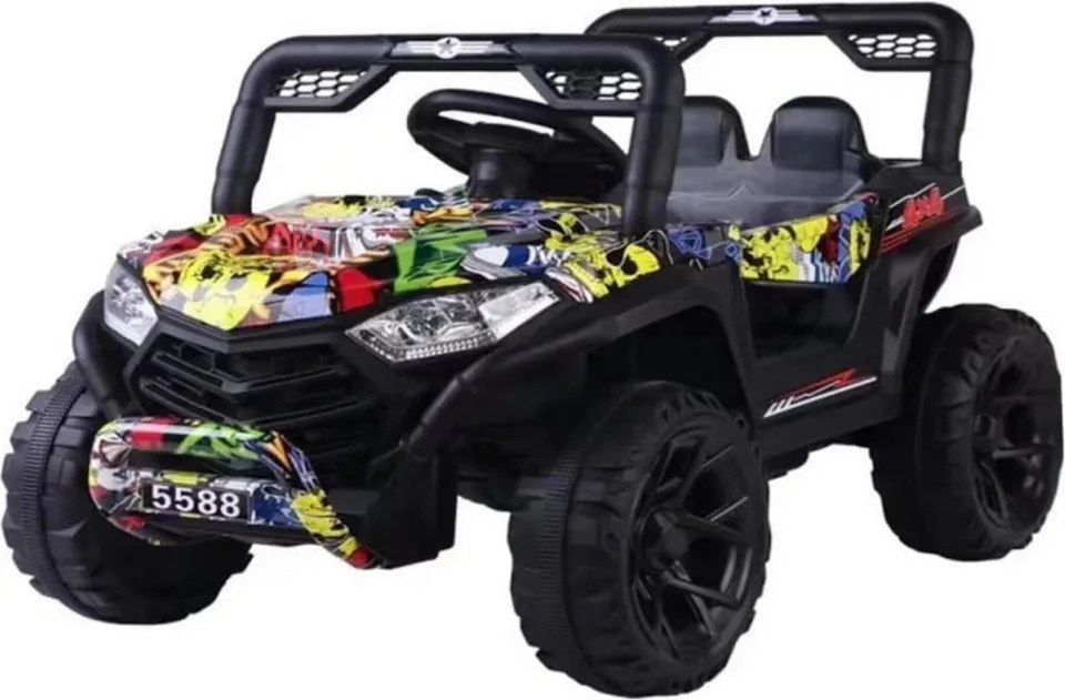 Masinuta Electrica cu acumulator pentru copii NOVOKIDS™ Buggy Mini UTV, Cu faruri luminoase, Telecomanda, 3-7 ani , max 30 kg, 3 Viteze, Lungime 110