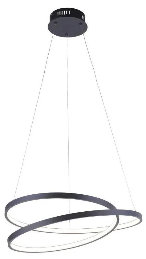 Lustră LED dimabilă pe cablu ROMAN LED/30W/230V neagră Paul Neuhaus 2472-18