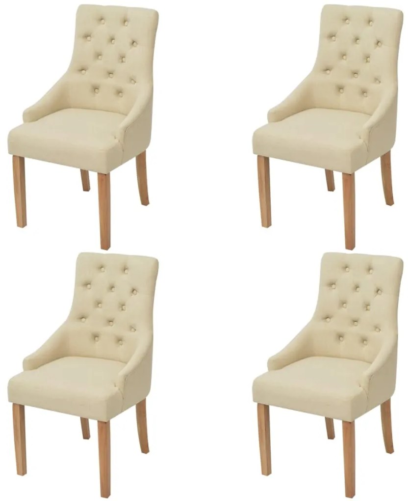 vidaXL Scaune de bucătărie, 4 buc., material textil
