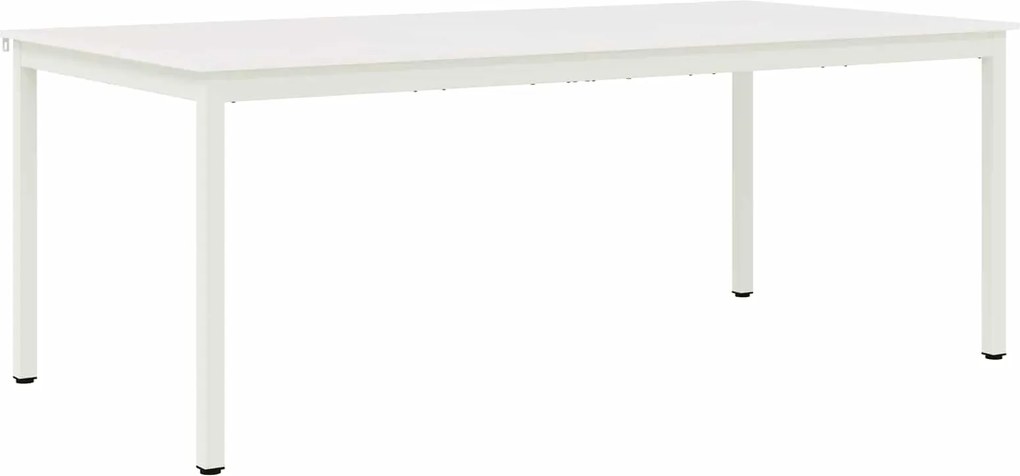 vidaXL Masă de dining Alb 200 x 100 x 75 cm Lemn de pin masiv