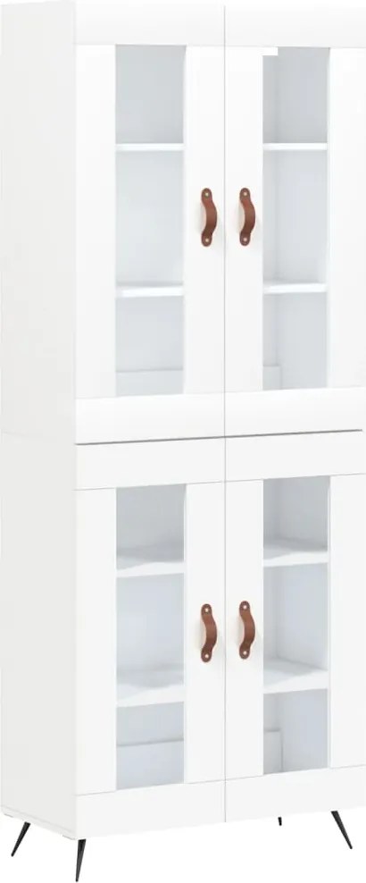 vidaXL Dulap înalt, alb, 69,5x34x180 cm, lemn compozit