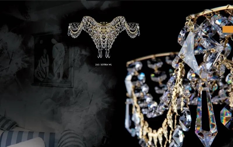 Aplica de perete cristal Bohemia Sotira WL CE