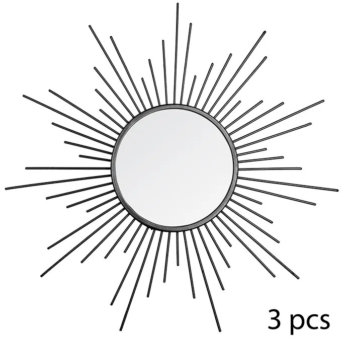 Set 3 decoratiuni de perete cu oglinda JJA Pasery P2