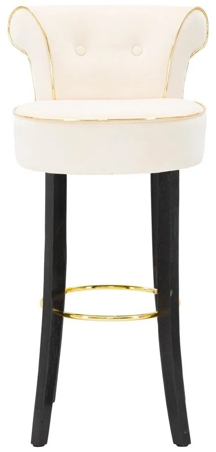 Scaun de bar crem din catifea 96 cm Luxy – Mauro Ferretti