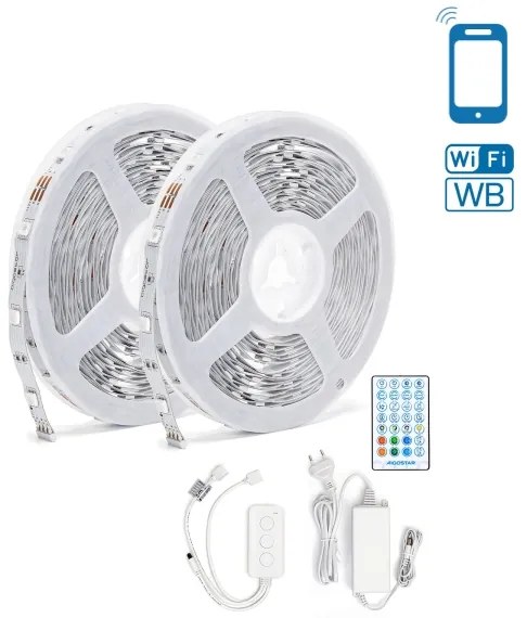 Bandă LED RGBW dimabilă Aigostar LED/48W/12V 2x7,5 m Wi-Fi
