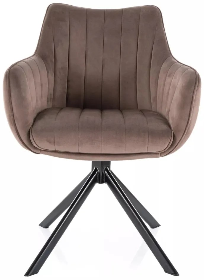Scaun rotativ Azalia velvet cappuccino Blu38