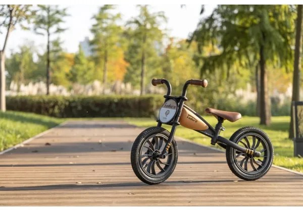 Bicicletă fără pedale QPlay FEDURO negru/bej