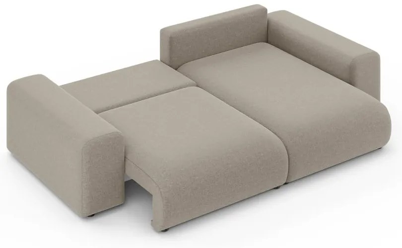 Colțar bej extensibil/cu spațiu de depozitare (cu colț variabil) Luma – Ropez