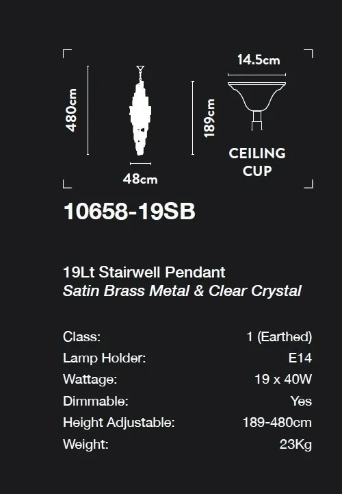 Candelabru cristal design lux casa scarii Belle 19L