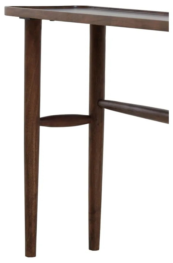 Masă consolă maro din lemn masiv de acacia 30x120 cm Qiano – Light & Living