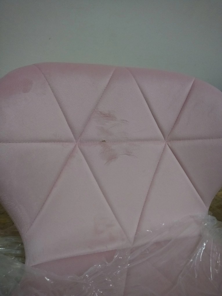 OFERTA Scaun de birou roz pudra AVOLA VELVET II. calitate