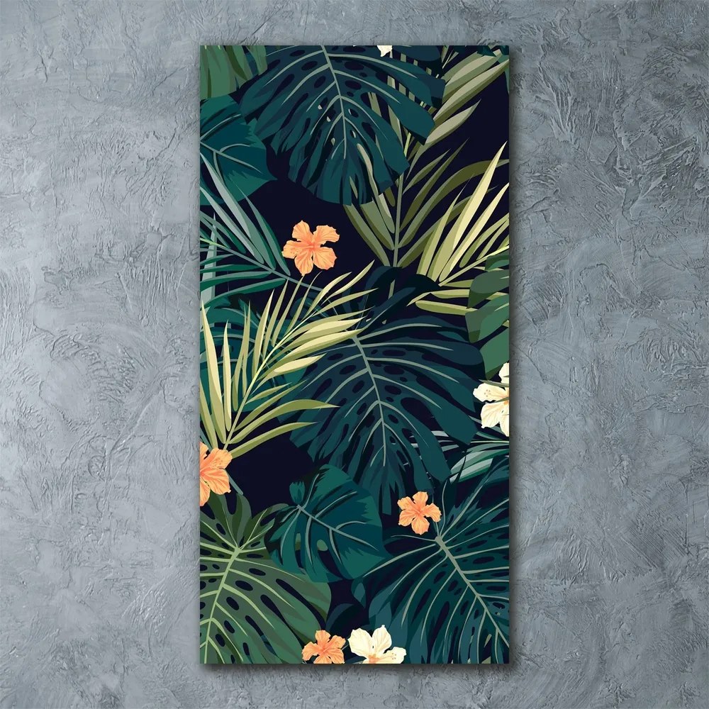 Tablou Printat Pe Sticlă Flori Hawaii