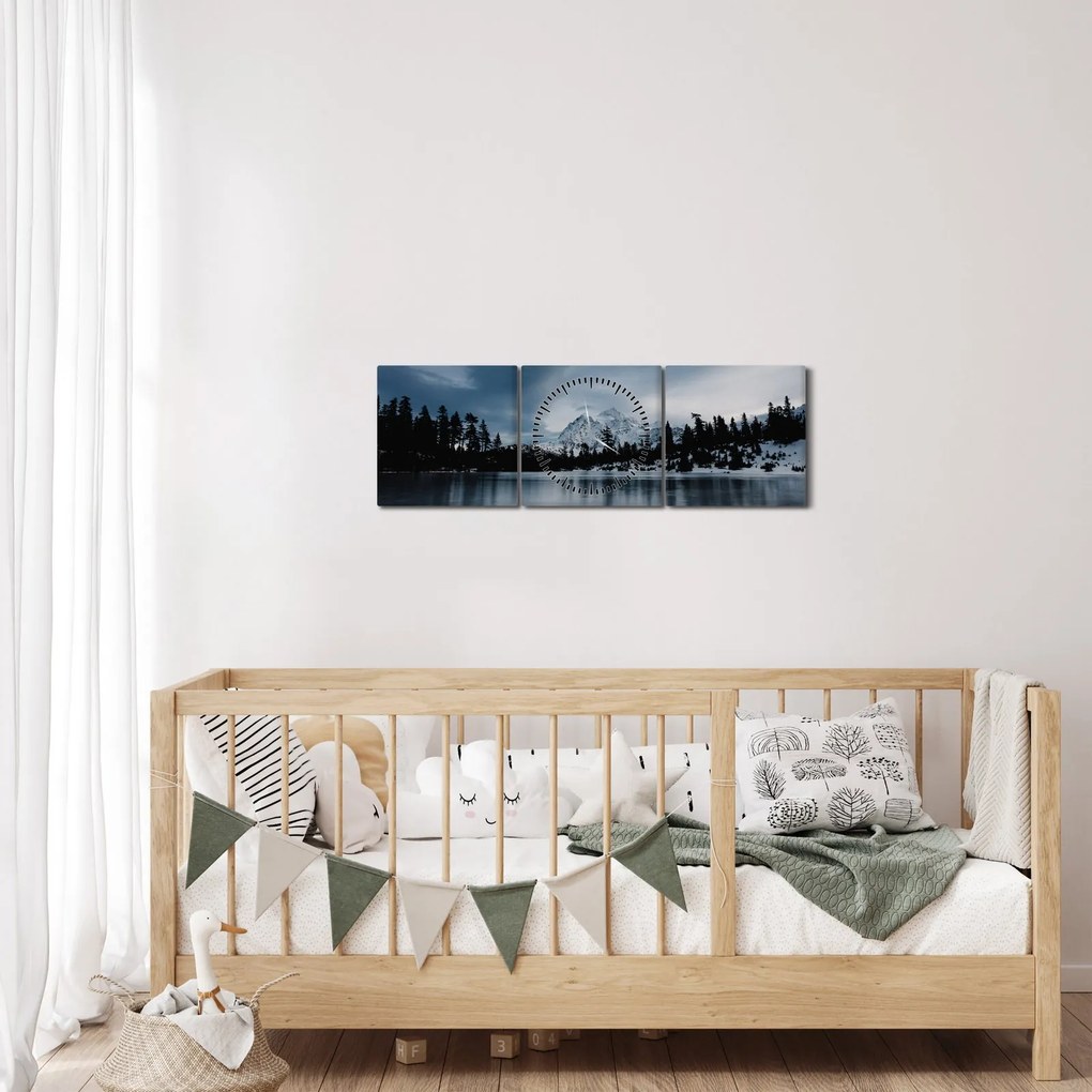 Tablou - Pe laacul înghețat (cu ceas) (90x30 cm)