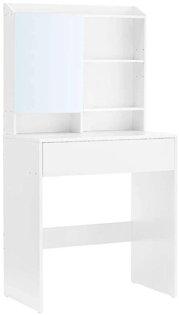 Masuta de toaleta cu oglinda LUNAVI 70x40 cm, alb