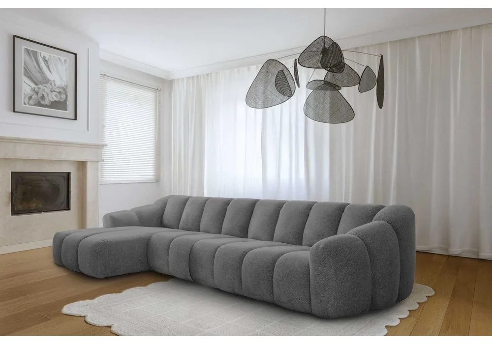 Colțar gri (cu colț pe partea stângă/cu șezlong) Shell – Miuform