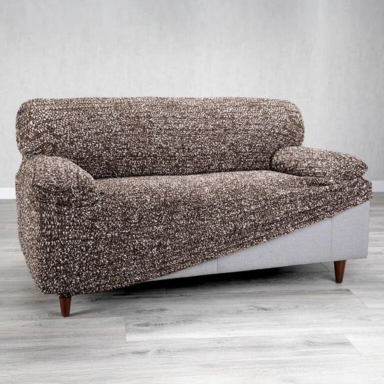Huse bielastice GLORIA maro fotoliu dublu (l. 120 - 160 cm)