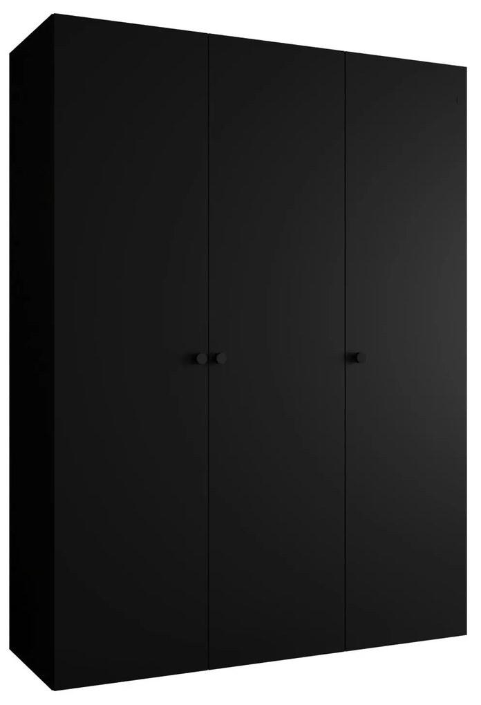 Dulap de haine 150 cm Parna 1 (Negru + Negru). 1125871
