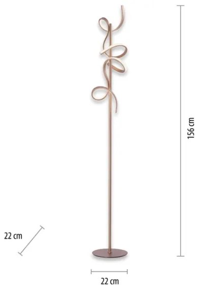 Lampadar LED dimabil CURLS LED/22W/230V Leuchten Direkt 19031-60