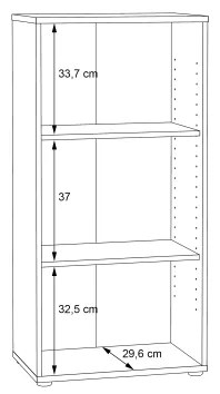 Bibliotecă URAN, stejar Artisan