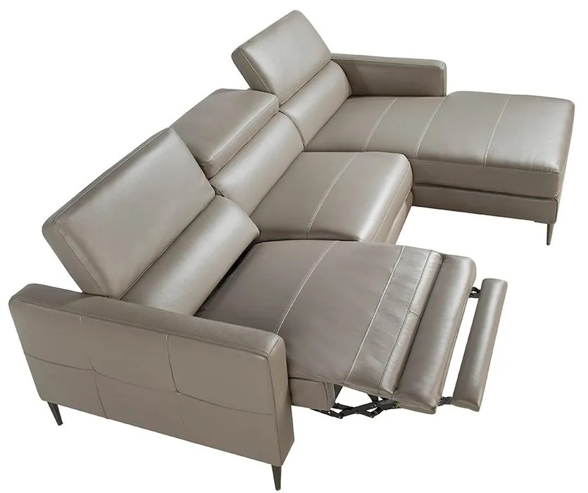 Coltar LUX design italian cu sezlong dreapta si functia relax Serena