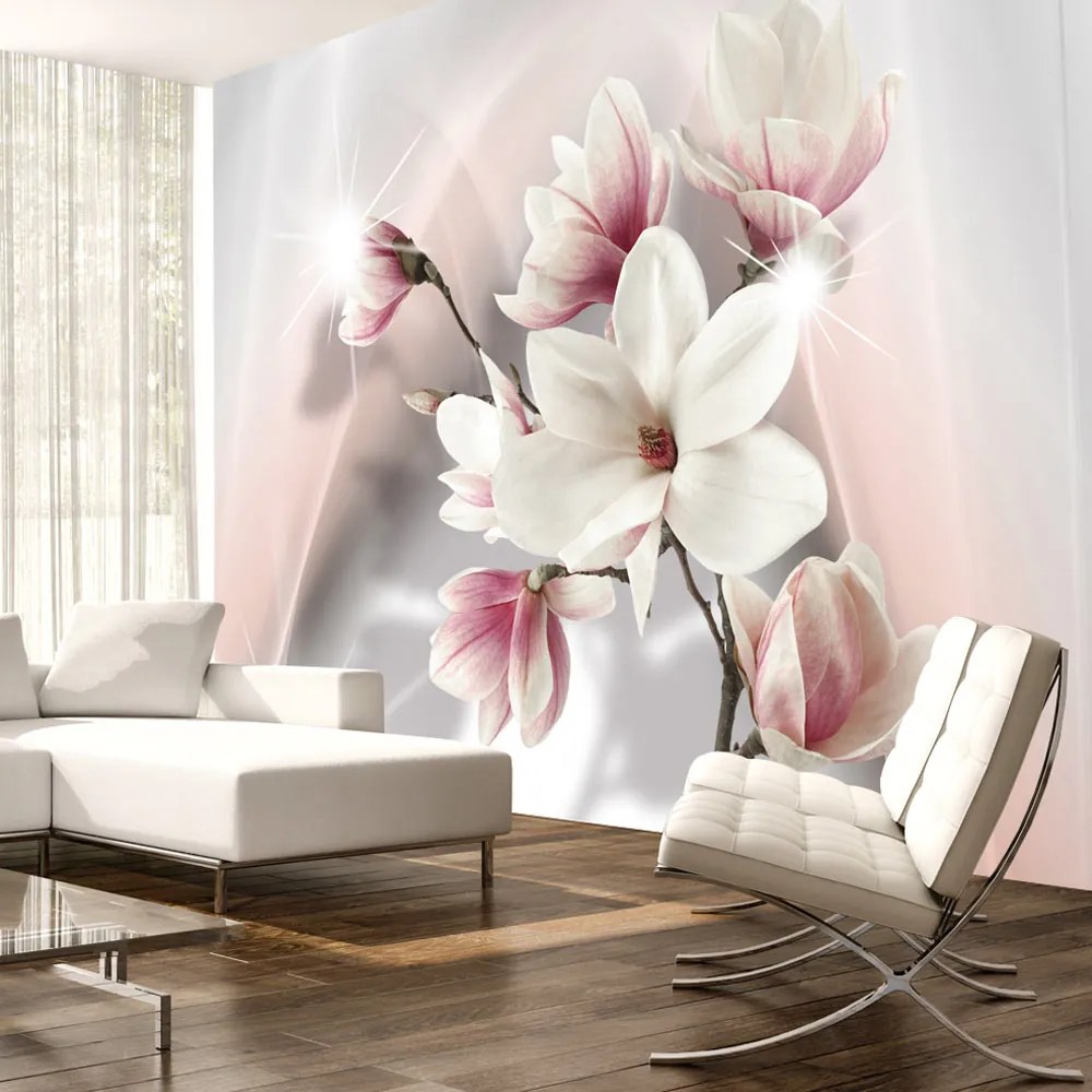 Fototapet Bimago - White magnolias + Adeziv gratuit 400x280 cm