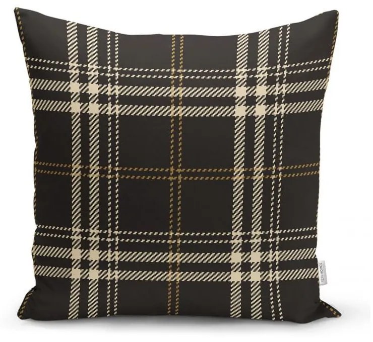 Față de pernă decorativă Minimalist Cushion Covers Flannel, 45 x 45 cm, negru - bej