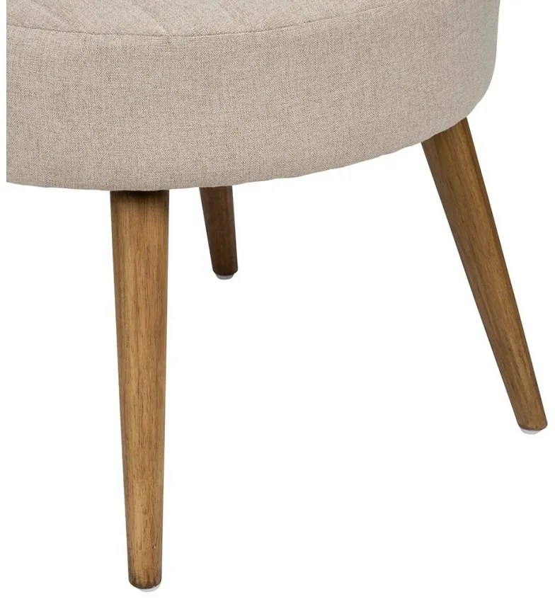 Scaun dining, gri, din lemn de cauciuc si textil, Demeure
