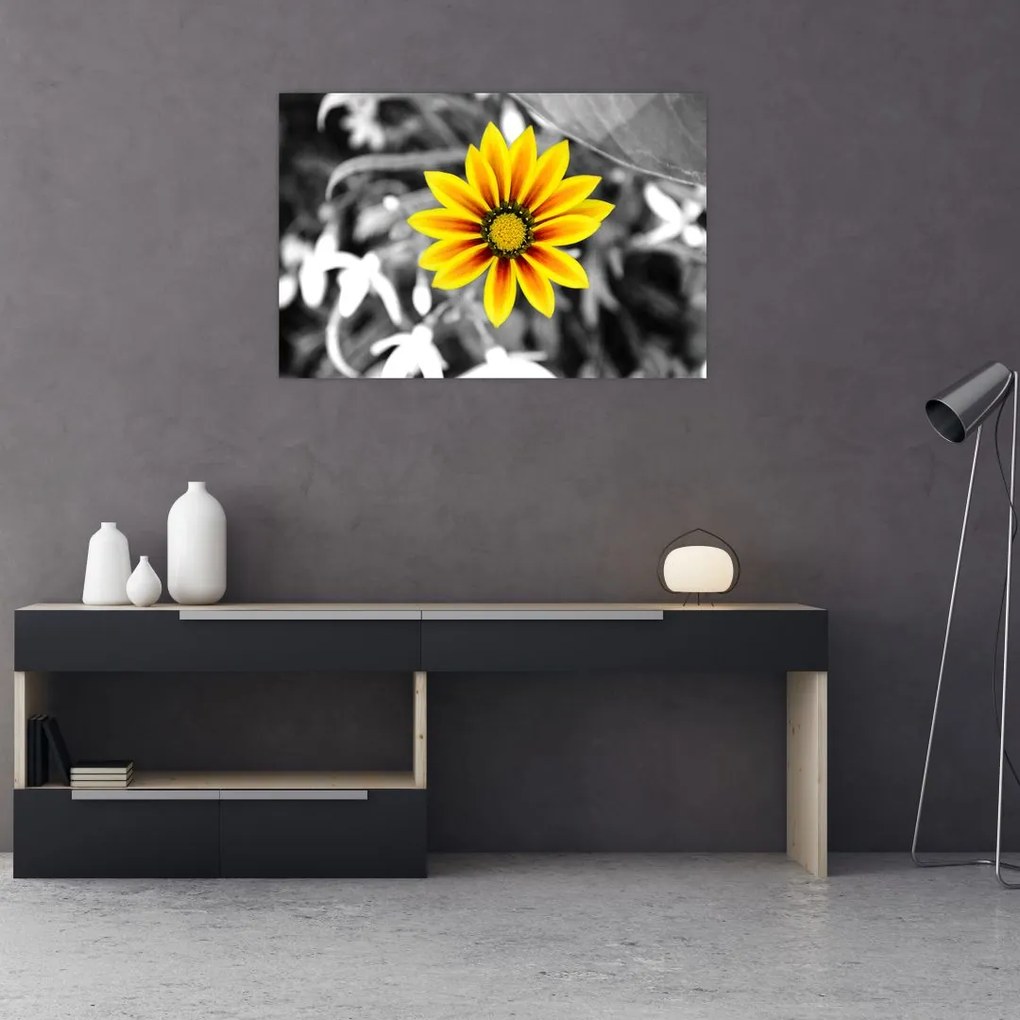 Tablou cu floare galbenă (90x60 cm)
