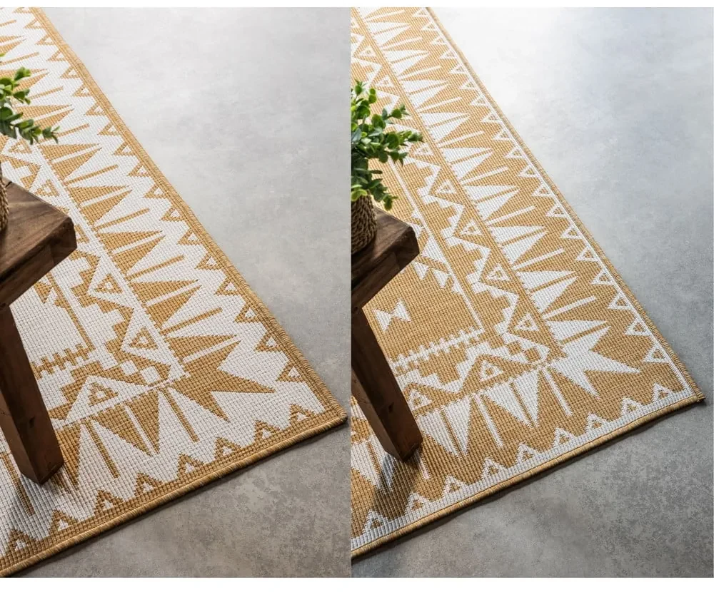 Covor de exterior galben ocru/crem 160x230 cm Gemini – Elle Decoration