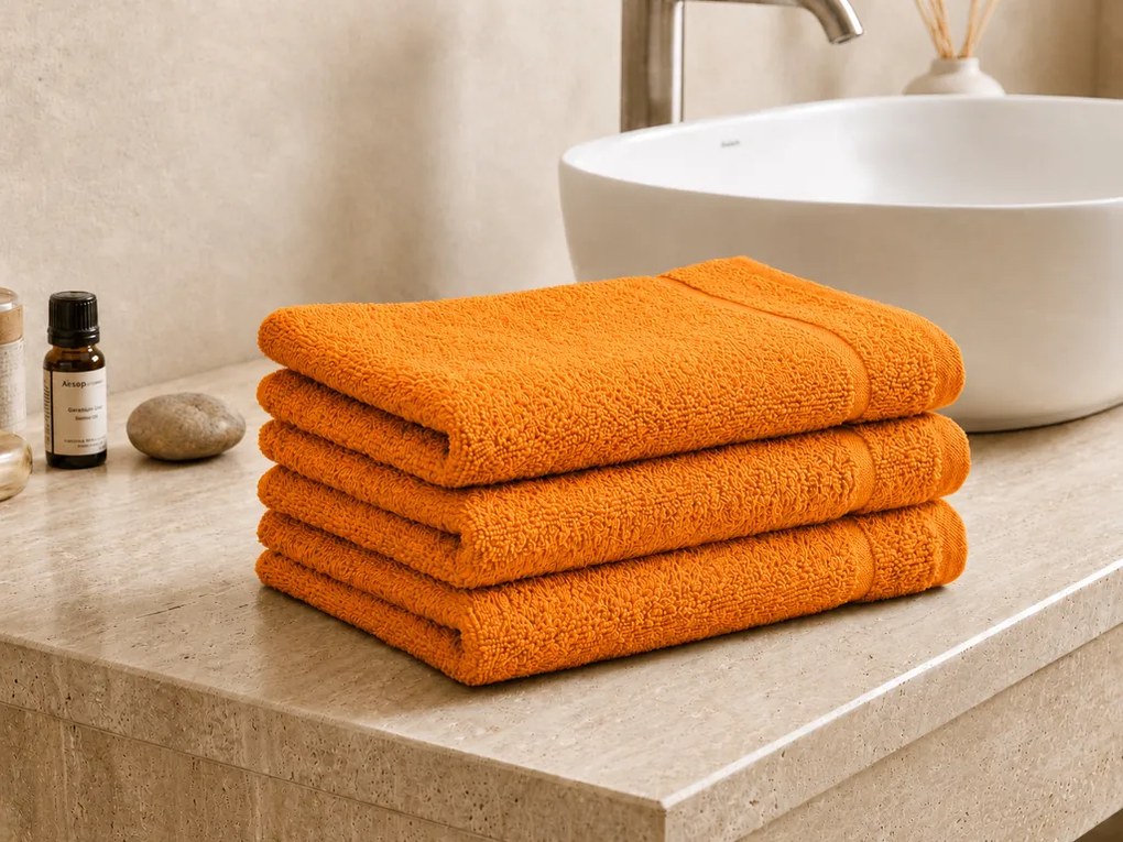 Prosop de maini Classic mic 30x50 cm portocaliu, 100% bumbac