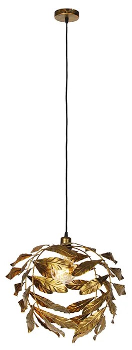 Lampă suspendată vintage aur antic 40 cm - Linden