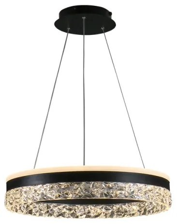 Lustră LED dimabilă pe cablu LED/80W/230V 3000-6500K negru + telecomandă