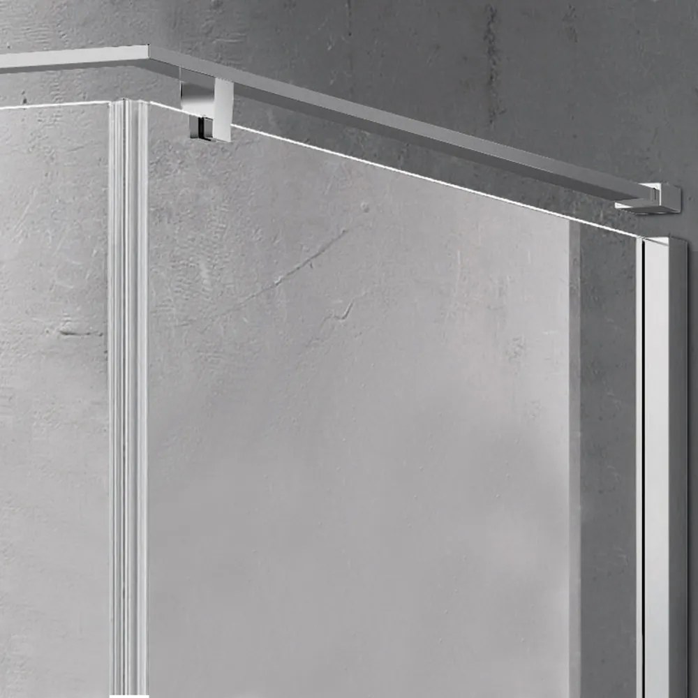 Cabină de duș pătrată Sorrento Plus 90x140 stânga cu înveliș Easy Clean