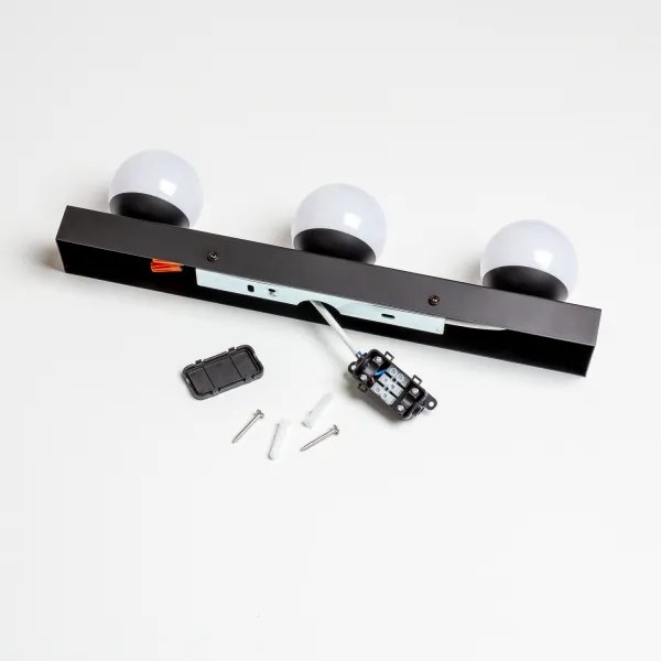 BRILAGI - SET 2x LED Aplică de perete pentru baie HOLLYWOOD 3xLED/3W/230V 39 cm IP44 negru