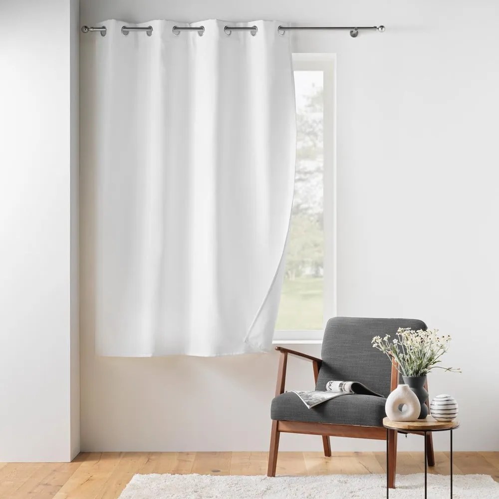 Draperie albă termoizolantă, antifonică din microfibră 135x180 cm Micropolar – douceur d'intérieur