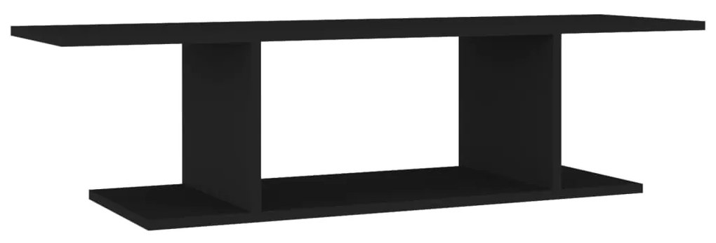 806981 vidaXL Dulap TV montat pe perete, negru, 103x30x26,5 cm
