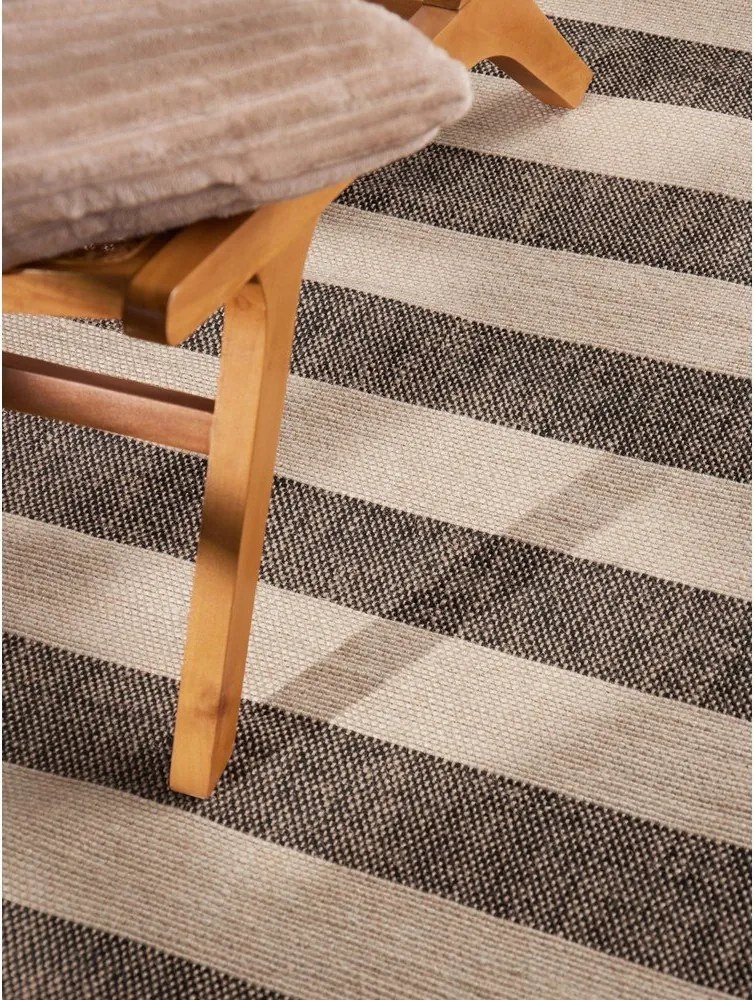 Covor negru/crem reversibil/țesut manual din iută 120x170 cm Playa – Hanse Home