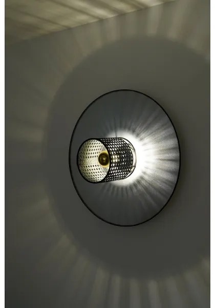 Aplică TOKYO Duolla RATTAN 1xE27/15W/230V d. 50 cm argintiu/negru