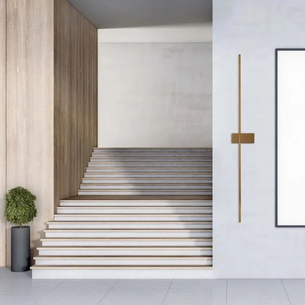 Aplica de perete LED AISHA, 20 W, 230 V, 4000 K, 120 cm, auriu