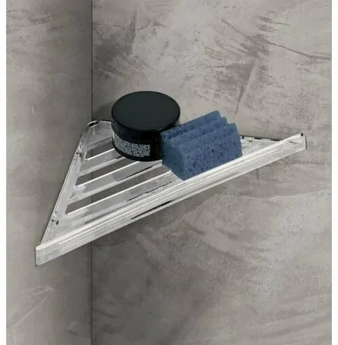 GEDY FL80 raft de colț pentru duș, 23 x 3 x 23 cm, ABS/clear