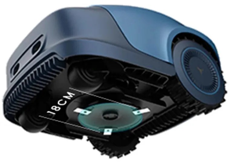 Robot de tuns gazon/iarba HOOKII Neomow S, Pentru până la 1000 m², 60 dB, Wi-Fi, 4G, Bluetooth, Autonomie pana la 120 min, Albastru