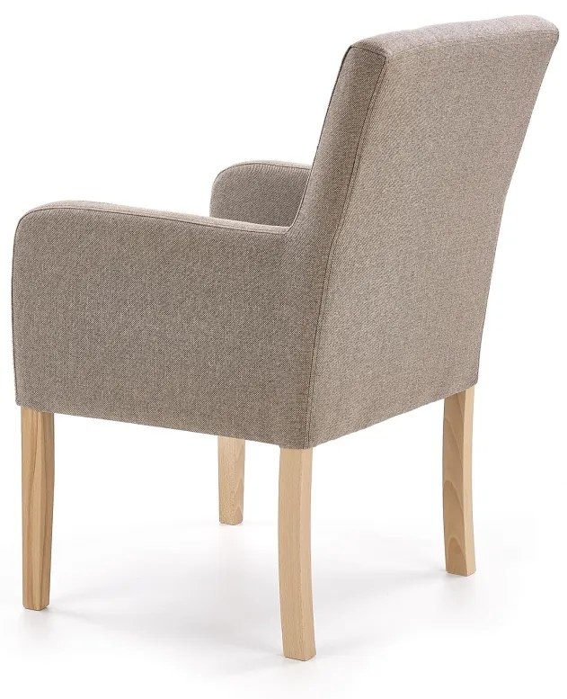 Fotoliu tapitat Filo bej - H 92 cm