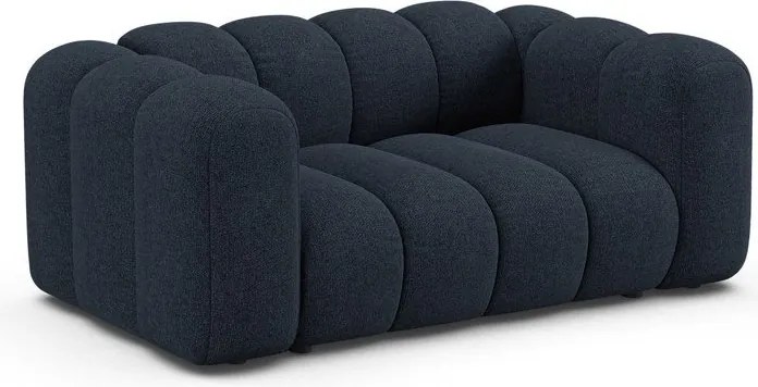 Canapea albastru-închis cu tapițerie din chenille 170 cm Lupine – Micadoni