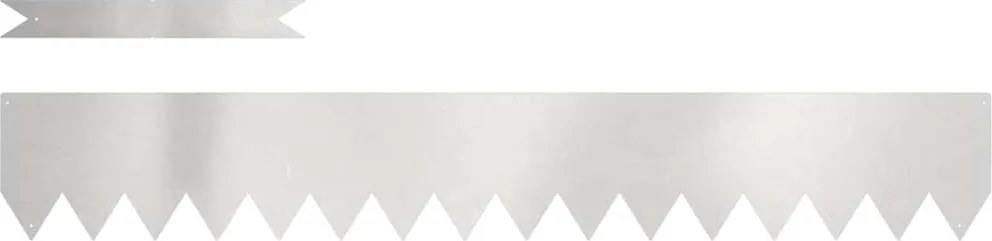 vidaXL Margine pentru gazon 50 pcs Argintiu 100 x 0.05 x 20 cm