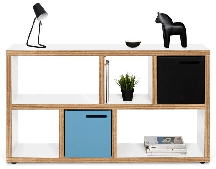 Bibliotecă albă/în culoare naturală 150x83 cm Berlin – TemaHome