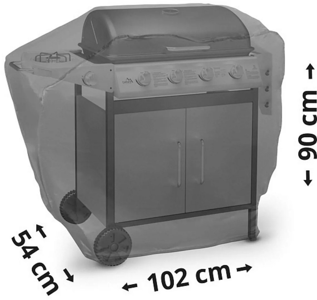 Capac pentru grătar cu gaz Cattara negru, 102 cm