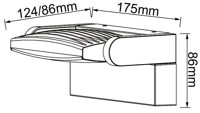Aplica perete exterior, Directionabila, IP65, HOOD gri inchis MA-8896