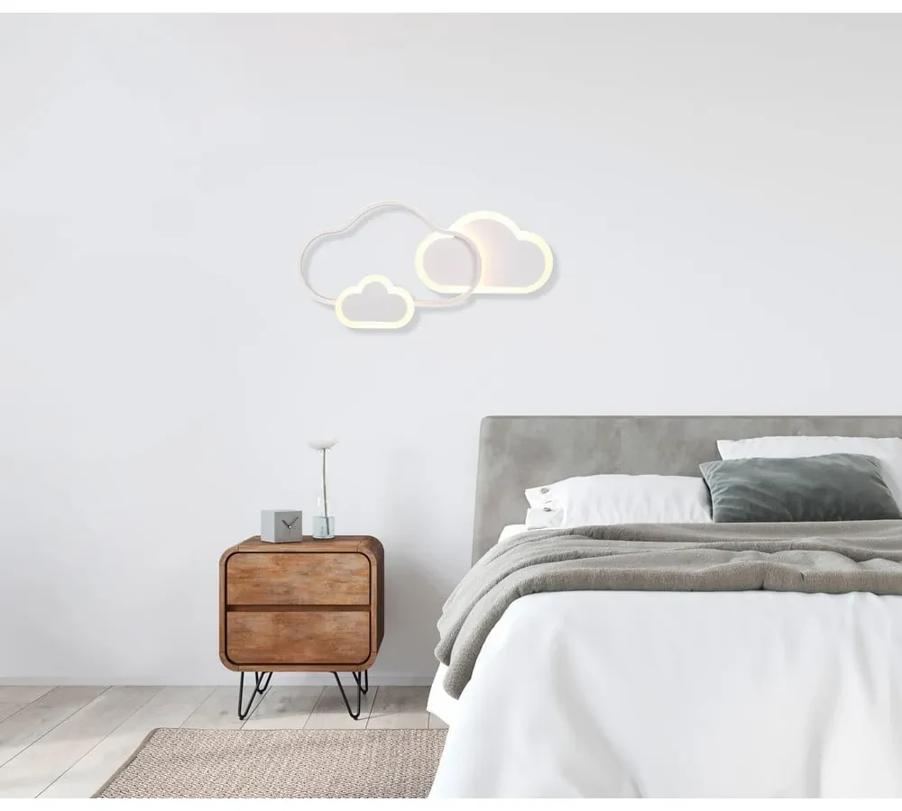 Corp de iluminat pentru copii alb 52x25 cm Cloudy – Trio