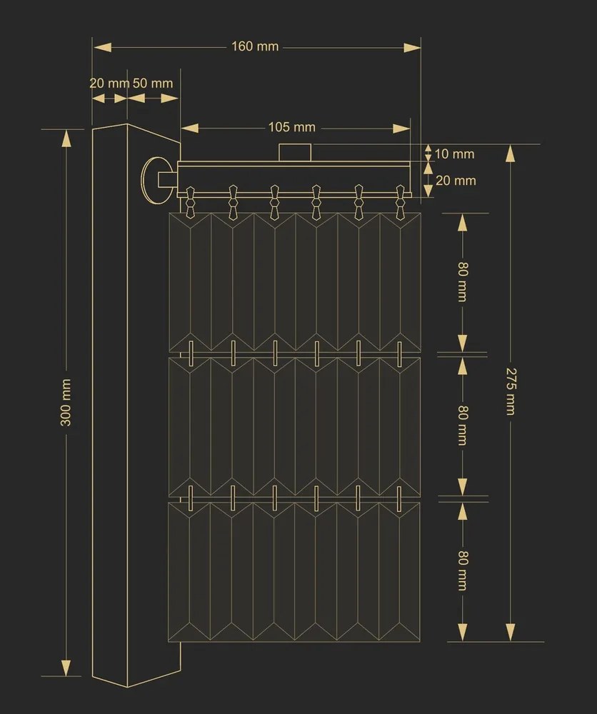Aplica de perete LUX, realizata manual ELLINI